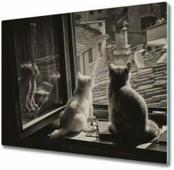  tulup. hu Üveg vágódeszka Macskák az ablakban 2x30x52 cm - mall - 15 900 Ft