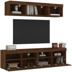 vidaXL 5 darab barna tölgyszínű szerelt fa TV-bútor LED-del (3216724) - pepita