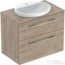 Geberit SELNOVA SQUARE 79, 1x50, 2 cm-es 2 fiókos alsószekrény pulttal és Variform mosdóval, hikoridió 502.874. 00.1 (502874001)