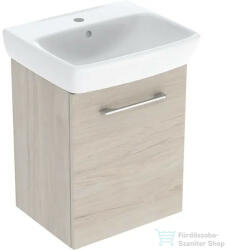 Geberit SELNOVA SQUARE 50x42 cm-es mosdó és 1 ajtós alsószekrény kombináció, világos hikoridió 502.753. 00.1 (502753001)