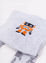  Yo! Baby pamut harisnyanadrág fiú (80-86) - szürke/robot