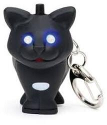 KIKKERLAND Kulcstartó LED-es, hangot adó, macska