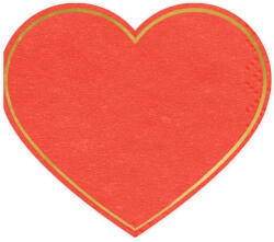 PartyDeco S. r. o Szalvéta, piros, szív, 20 db, 14, 3*12, 5 cm