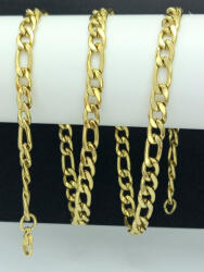 Aranyszínű nemesacél figaro szemes nyaklánc ( karkötővel is ) - tanitaekszer - 5 800 Ft