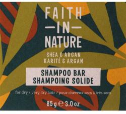 Faith in Nature Șampon solid pentru păr uscat - Faith In Nature Shea & Argan Shampoo Bar 85 g