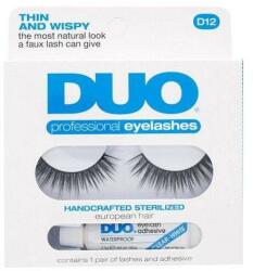 Duo Gene false cu adeziv - Duo Lash Kit Professional Eyelashes Style D12