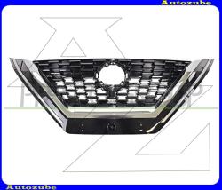 NISSAN QASHQAI 3 2021.07-2024.03 /J12/ Hűtődíszrács festett fekete, krómdíszléccel NAQ04-32110