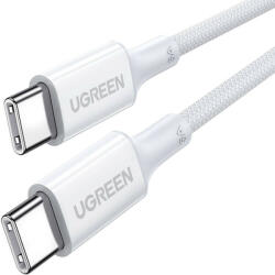 UGREEN Cablu de date rapid USB-C la USB-C UGREEN 15269, 100W 2m (alb)