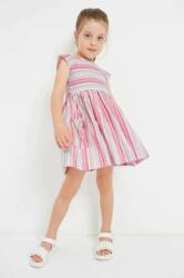 Mayoral gyerek ruha vászonkeverékből rózsaszín, mini, harang alakú - rózsaszín 128 - answear - 10 990 Ft