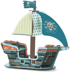DJECO kalózhajó építőjáték 3D - Pirate boat 3D (DJ7709)