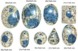 Cabochon K2 Stone cu Gaura - Oval - Patrat - Rotund - Picatura - 16-32x11-24x5-6 mm - 1 Buc