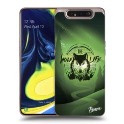 Picasee Husă transparentă din silicon pentru Samsung Galaxy A80 A805F - Wolf life