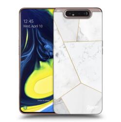 Picasee Husă transparentă din silicon pentru Samsung Galaxy A80 A805F - White tile