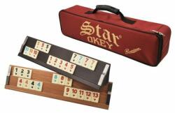 Star Joc Remi Star Premium din Lemn 12x56x14 cm cu Geanta Rosie Joc de societate