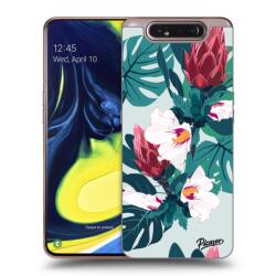 Picasee Husă transparentă din silicon pentru Samsung Galaxy A80 A805F - Rhododendron