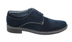 Rovi Design Oferta marimea 37, 38, 42, 45 - Pantofi barbati casual, din piele naturala intoarsa, bleumarin - LPAVELBLM