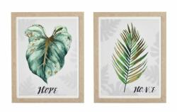 Bizzotto Set 2 tablouri canvas Leaf 45x50 cm (0245172)