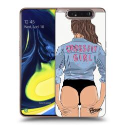 Picasee Husă transparentă din silicon pentru Samsung Galaxy A80 A805F - Crossfit girl - nickynellow