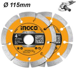 INGCO Set 2 x Discuri Diamantate intrerupte, 115mm (DMD0111523) - ingcomag