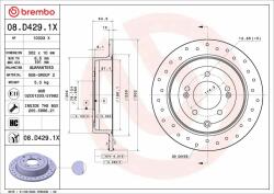 BREMBO féktárcsa BREMBO 08. D429.1X (08.D429.1X)