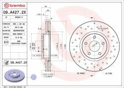 BREMBO féktárcsa BREMBO 09. A427.2X (09.A427.2X)