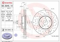 BREMBO féktárcsa BREMBO 09. D245.1X (09.D245.1X)