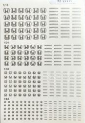 TRIPLE 9 Decaluri, autocolante, stickere machete auto cu logo Honda (water slide) scala 1/64, 1/43, 1/24, 1/181/43 (26046)