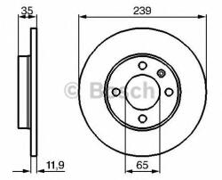 Bosch Disc frana SEAT CORDOBA Vario (6K5) (1996 - 1999) BOSCH 0 986 478 011