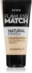 Avon Flawless Match Natural Finish hidratáló alapozó SPF 20 árnyalat 130N Alabaster 30 ml