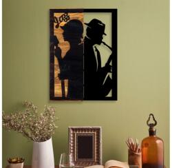 Asir Fali dekoráció 32x50 cm jazz fa/fém 899SKL2211 (AS1691)