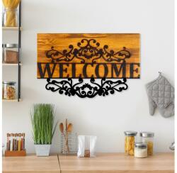Asir Fali dekoráció 58x36 cm fa/fém, Üdvözlet felirat 899SKL2687 (AS1694)