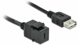 Delock Modul Delock Keystone, mufă USB 2.0 C > mufă USB 2.0 A cu cablu (86384)