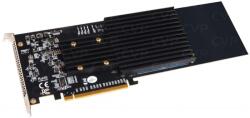 Sonnet M. 2 4x4 Silent PCIe Card (Four M. 2 NVMe SSD Slots - Add your own SSDs up to 32TB) (FUS-SSD-4X4-E3S)