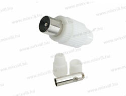 Somogyi Elektronic FS-18 koax lengő dugó egyenes műanyag, csavaros (FS 18)