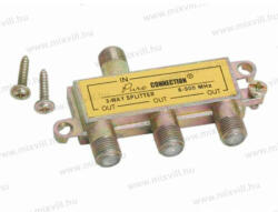 Somogyi Elektronic TS-1911 fém F-elosztó 3 kimenetes 5-900 MHz (TS 1911)