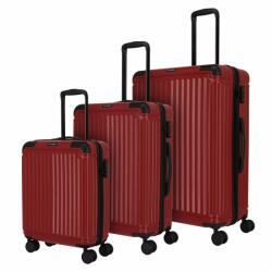 Travelite Cruise bordó 4 kerekű 3 részes bőrönd szett (72640-70)