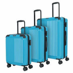 Travelite Cruise türkiz 4 kerekű 3 részes bőrönd szett (72640-23)