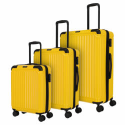 Travelite Cruise sárga 4 kerekű 3 részes bőrönd szett (72640-89)
