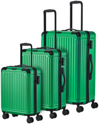 Travelite Cruise zöld 4 kerekű 3 részes bőrönd szett (72640-80)