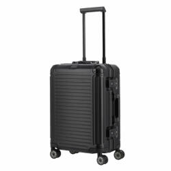 Travelite Next fekete alumínium 4 kerekű csatos kabinbőrönd (79947-01)