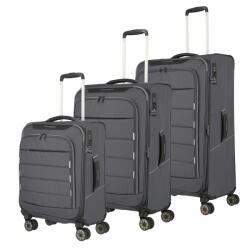 Travelite Skaii antracit 4 kerekű 3 részes bőrönd szett (92640-04)