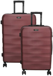 Dugros Malaga bordó 4 kerekű közepes bőrönd és nagy bőrönd (malaga-M-L-bordo)