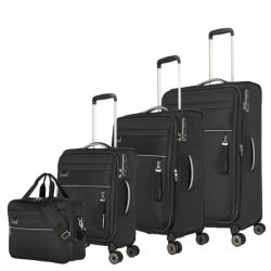 Travelite Miigo fekete 4 kerekű 4 részes bőrönd szett (92740-01)