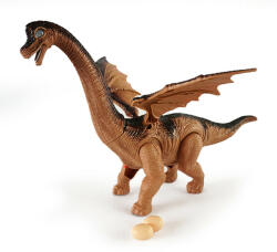 MAC TOYS - Dinozaur cu baterii, care depune ouă, funcționează cu baterii (M80168) Figurina