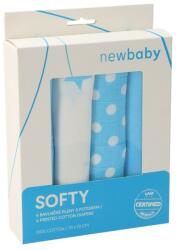 New Baby - Scutece din bumbac imprimat Softy din pânză 70 x 70 cm 4 buc turcoaz și alb (8596164092699)