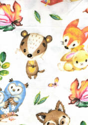 Flanel mintás pelenka 60x80 cm - vidám barátok - babastar