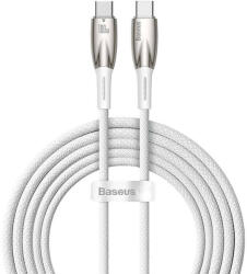 Baseus Cablu de date rapid USB-C la USB-C Baseus Glimmer Series, 100W, 2m (alb) CADH000802