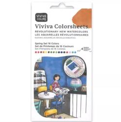 TALENS Akvarellfesték készlet papírpaletta Viviva Colorsheets Spring Single 16szín