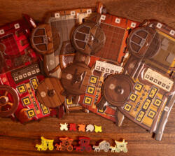 Elf Creek Games Deluxe kocsik a Merchants of the Dark Road társasjátékhoz