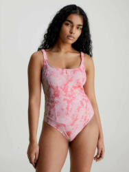 Calvin Klein Női Calvin Klein Underwear Authentic-One Piece-Print Egyrészes fürdőruha L Rózsaszín
